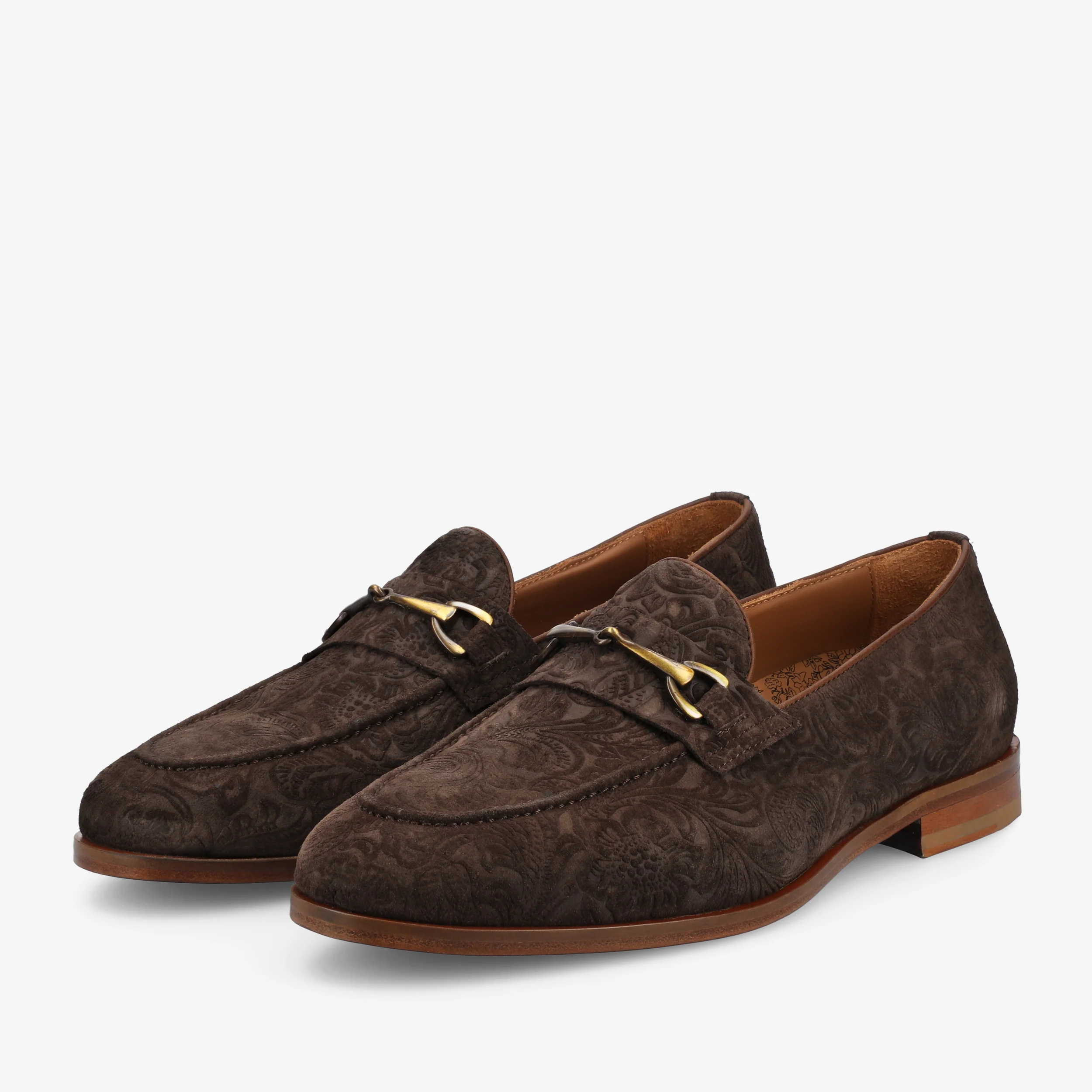 The Russell in Chocolate Floral Suede - Image 4